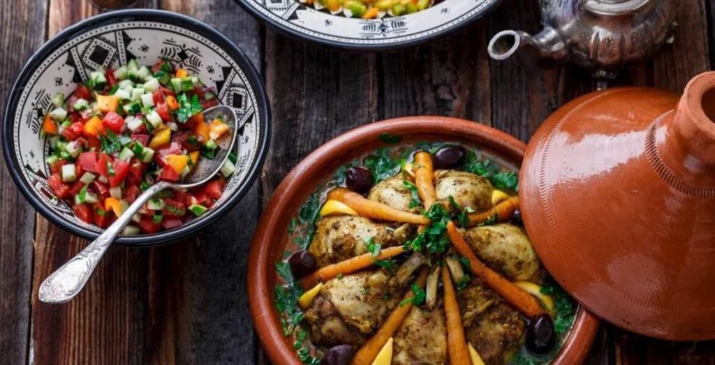 Moroccan food is known for its delicious tajine
