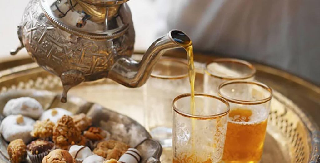 Moroccans' preferred beverage is mint tea