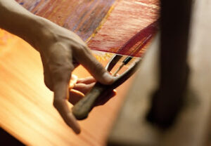 Traditional weaving in Fez